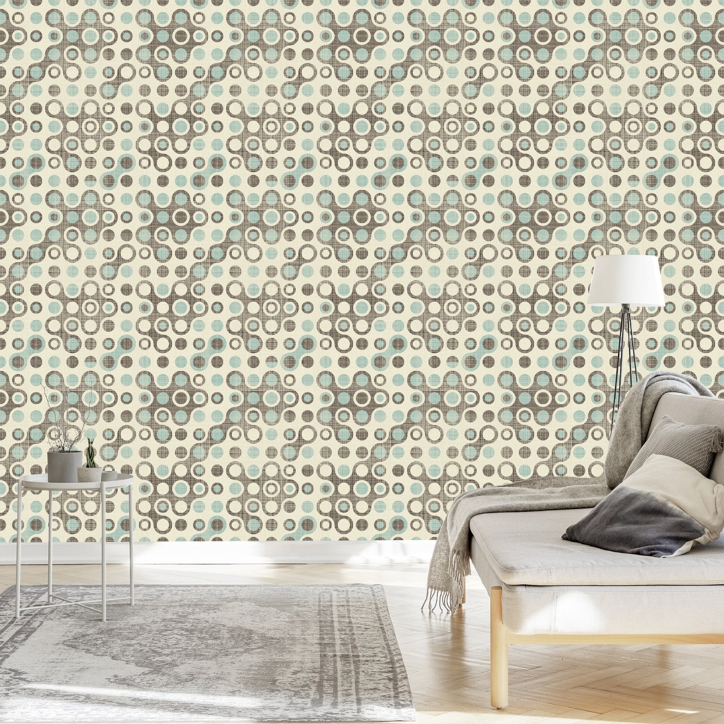 Wallpaper Abstract Circles In Retro Style