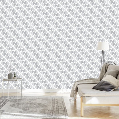 Wallpaper Classic Retro Pattern In Shades Of Gray