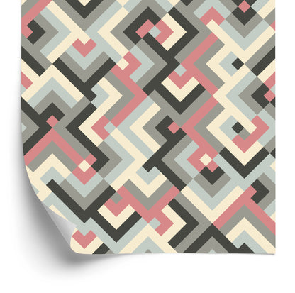 Wallpaper Geometric Patterns In Retro Style