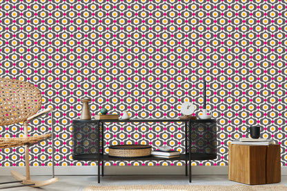 Wallpaper Colorful Retro Patterns