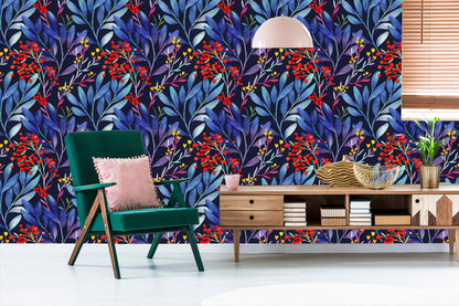Wallpaper Vegetable Patterns In Retro Style