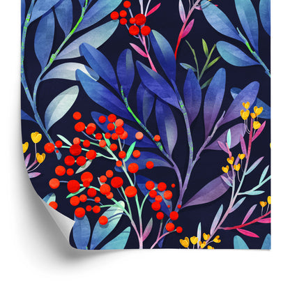 Wallpaper Vegetable Patterns In Retro Style