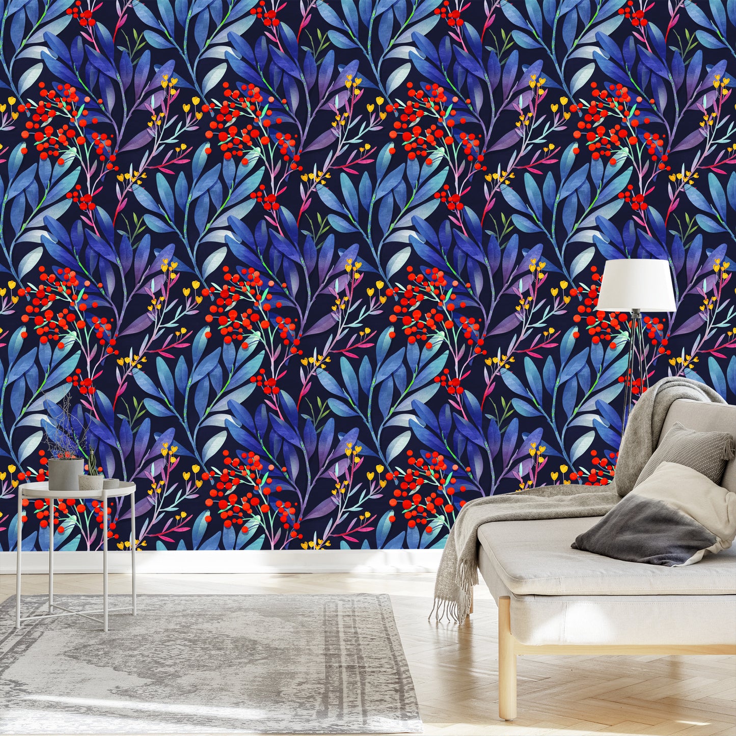 Wallpaper Vegetable Patterns In Retro Style