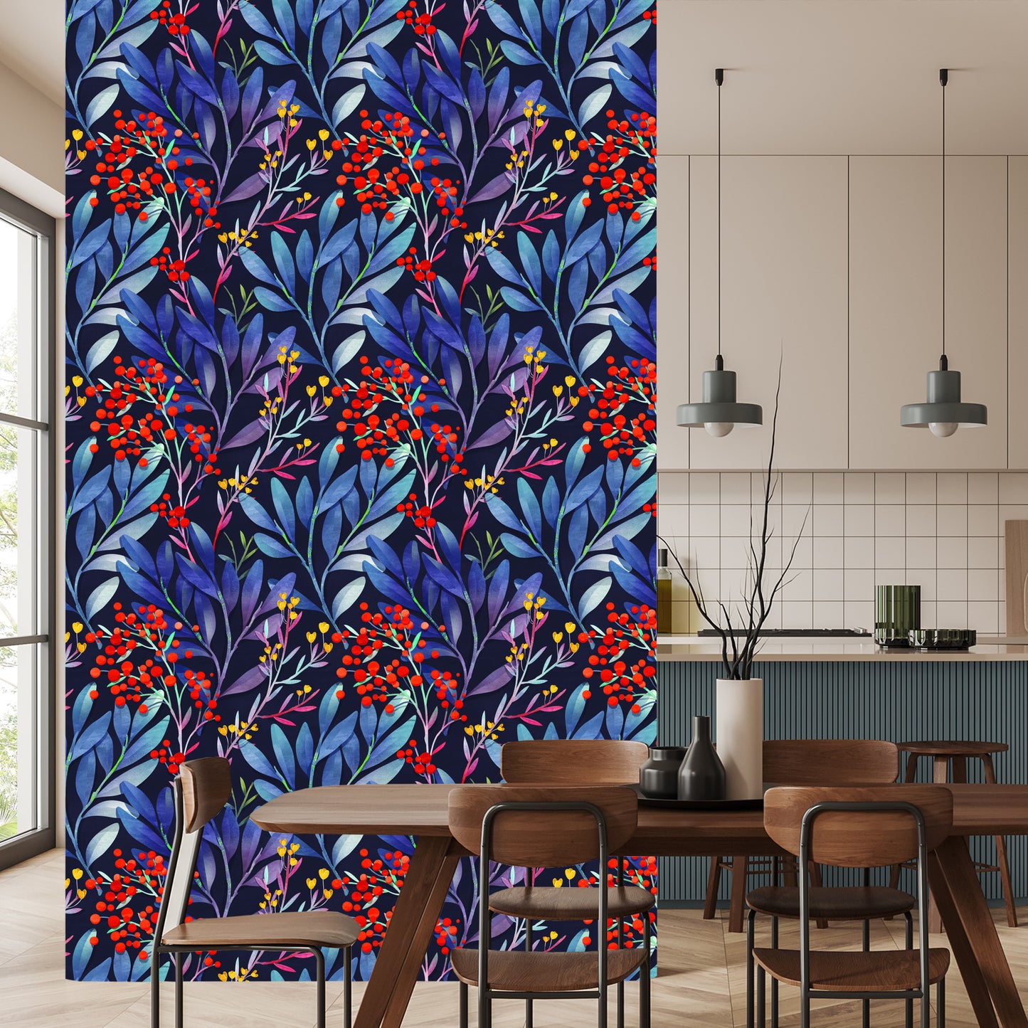 Wallpaper Vegetable Patterns In Retro Style
