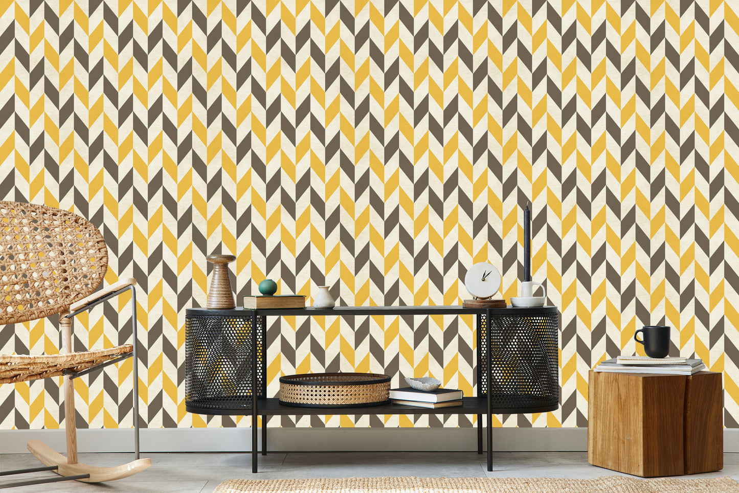 Wallpaper Stylish Retro Pattern