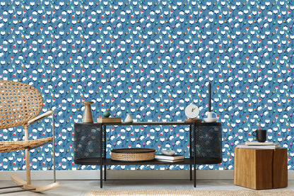 Wallpaper Flowers For Children In Scandinavian Style
