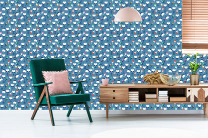Wallpaper Flowers For Children In Scandinavian Style