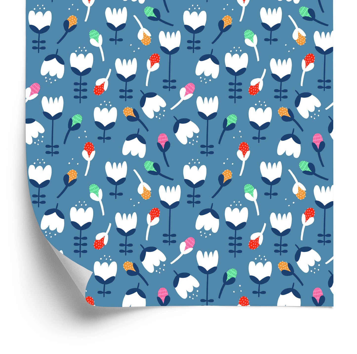 Wallpaper Flowers For Children In Scandinavian Style