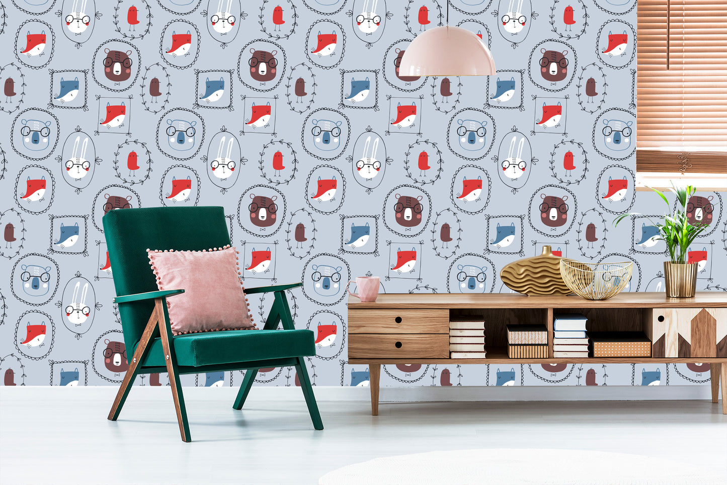 Wallpaper For A Child's Room In The Scandinavian Style