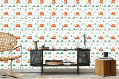 Wallpaper For Children, Scandinavian Style Cars