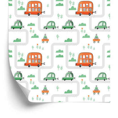 Wallpaper For Children, Scandinavian Style Cars