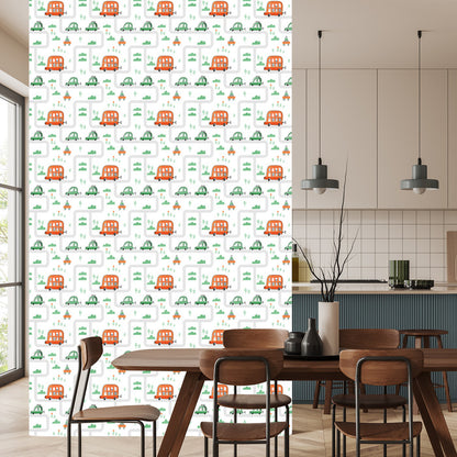 Wallpaper For Children, Scandinavian Style Cars