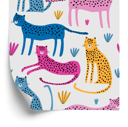 Wallpaper For Children Cheetahs In The Scandinavian Style