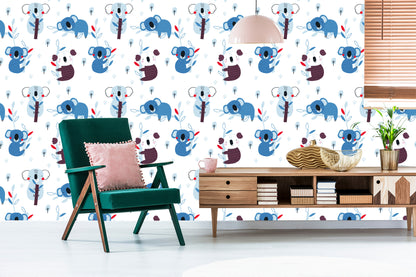 Wallpaper For Children Koala Trees Scandinavian Style
