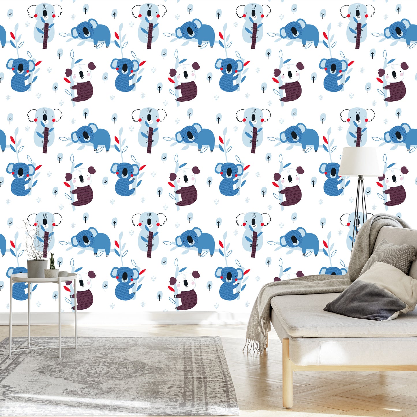 Wallpaper For Children Koala Trees Scandinavian Style