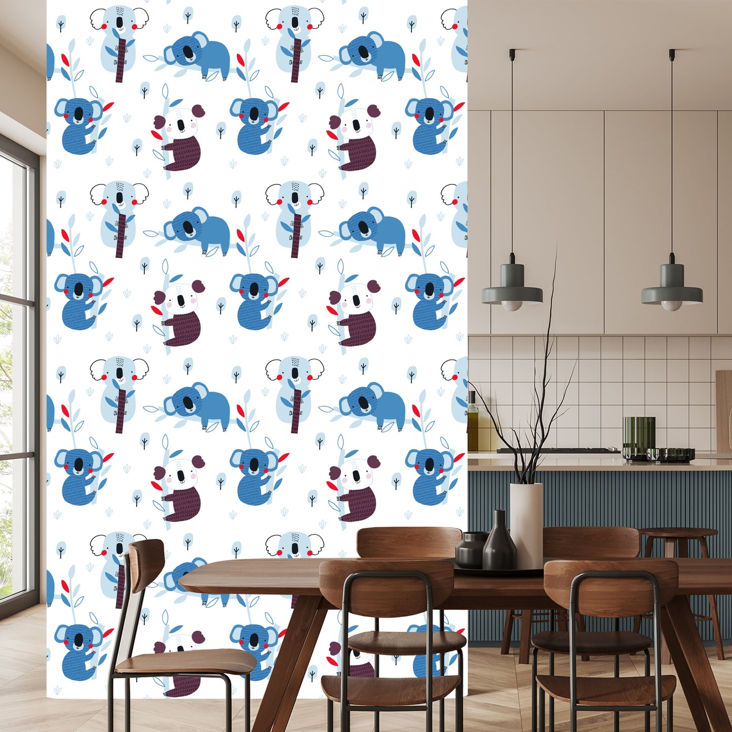 Wallpaper For Children Koala Trees Scandinavian Style