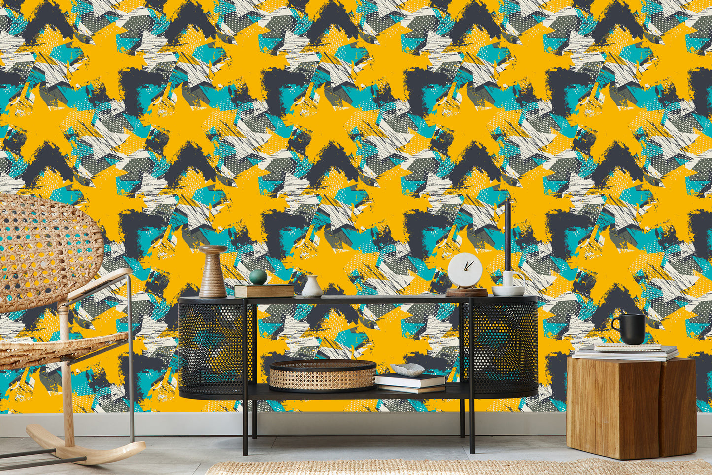 Wallpaper Yellow Graffiti