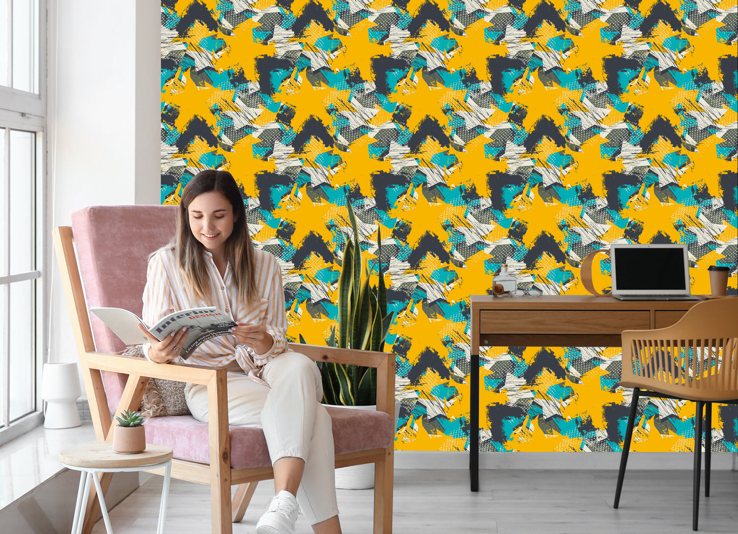 Wallpaper Yellow Graffiti