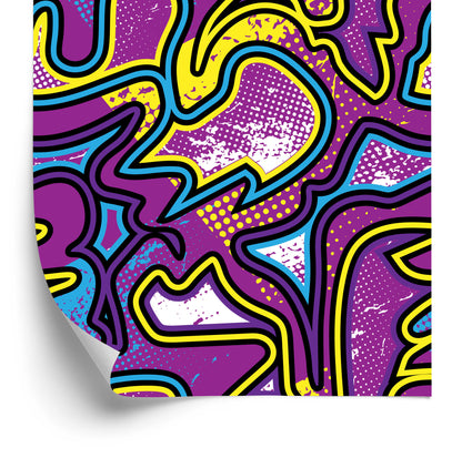 Wallpaper Violet Graffiti