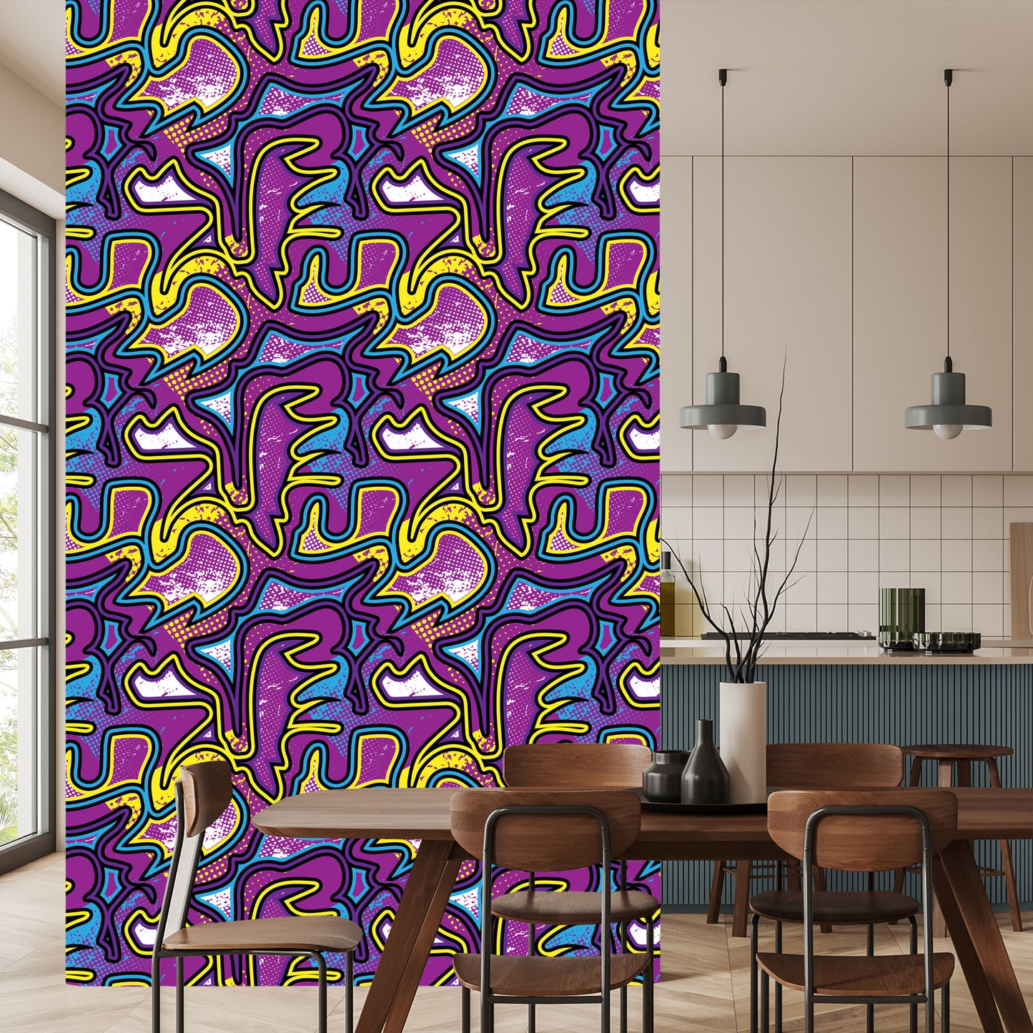 Wallpaper Violet Graffiti