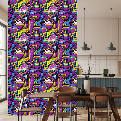Wallpaper Violet Graffiti