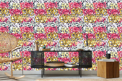 Wallpaper Graffiti In Various Colors
