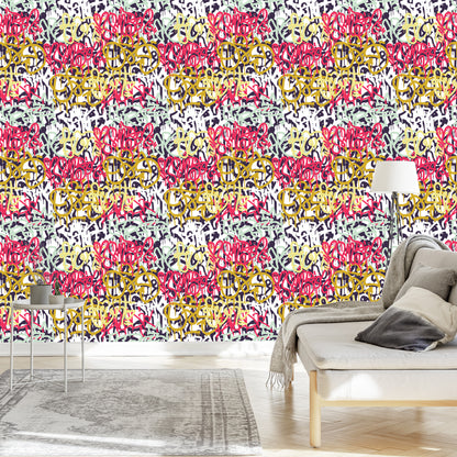 Wallpaper Graffiti In Various Colors