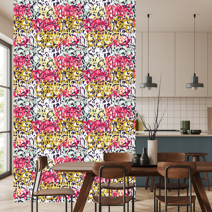 Wallpaper Graffiti In Various Colors