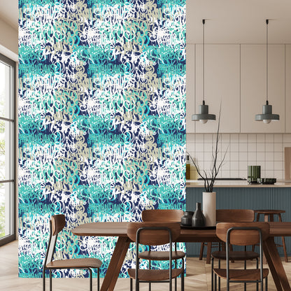Wallpaper Graffiti In Blue Shades