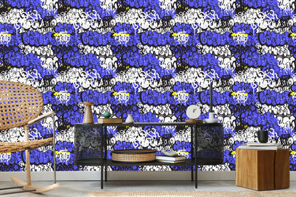 Wallpaper Graffiti With Purple Elements