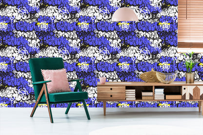 Wallpaper Graffiti With Purple Elements