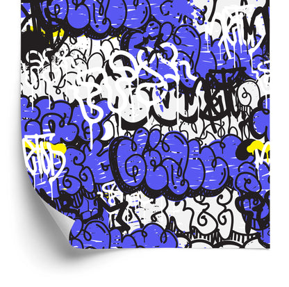 Wallpaper Graffiti With Purple Elements