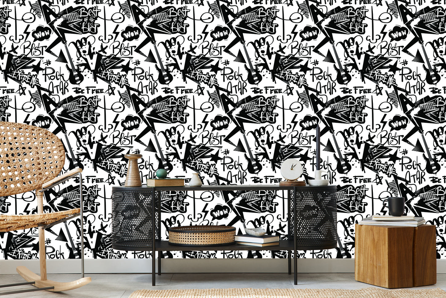 Wallpaper Graffiti With Guitars