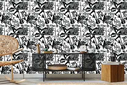 Wallpaper Graffiti With Guitars