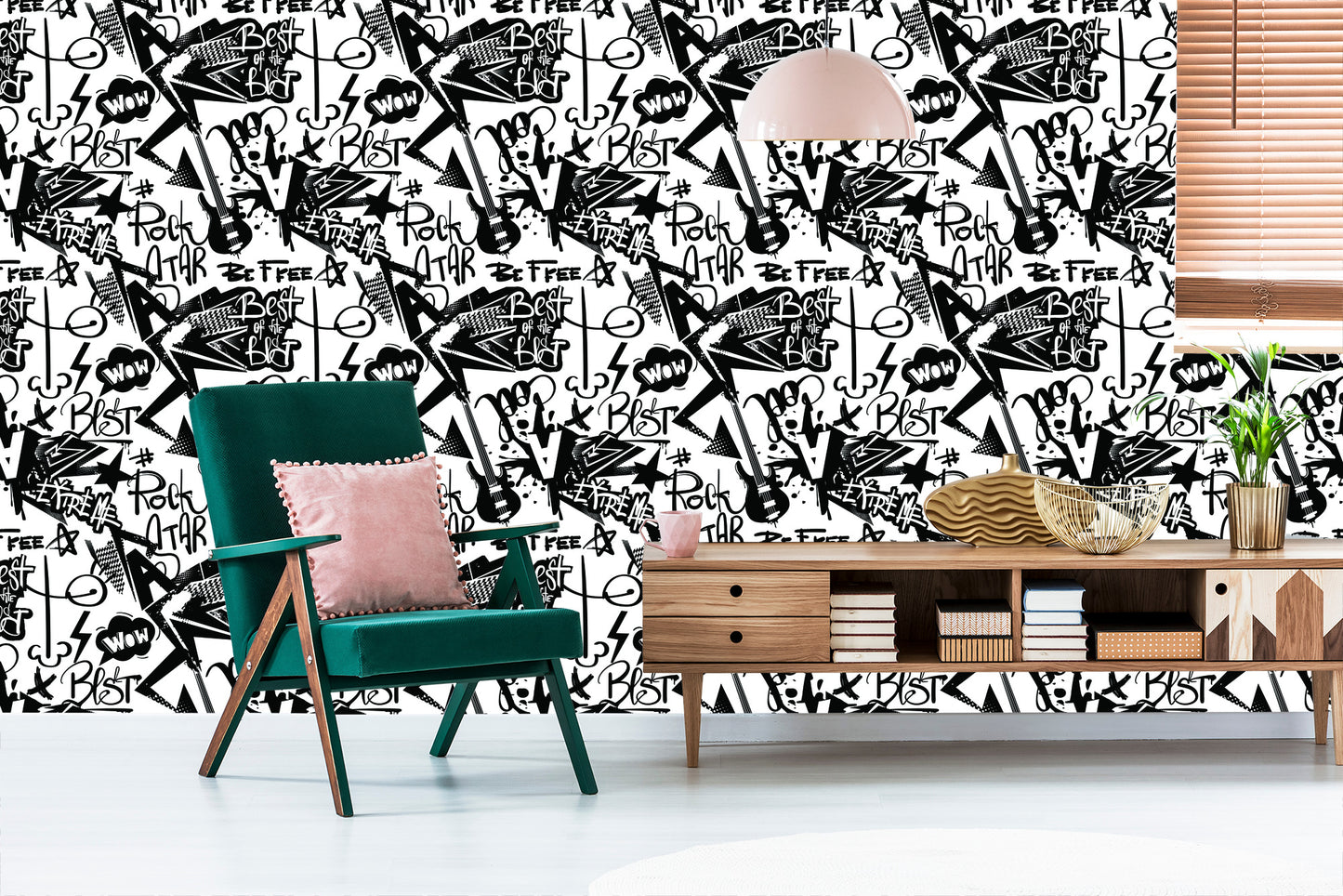 Wallpaper Graffiti With Guitars
