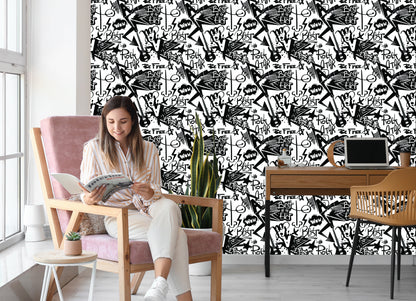 Wallpaper Graffiti With Guitars