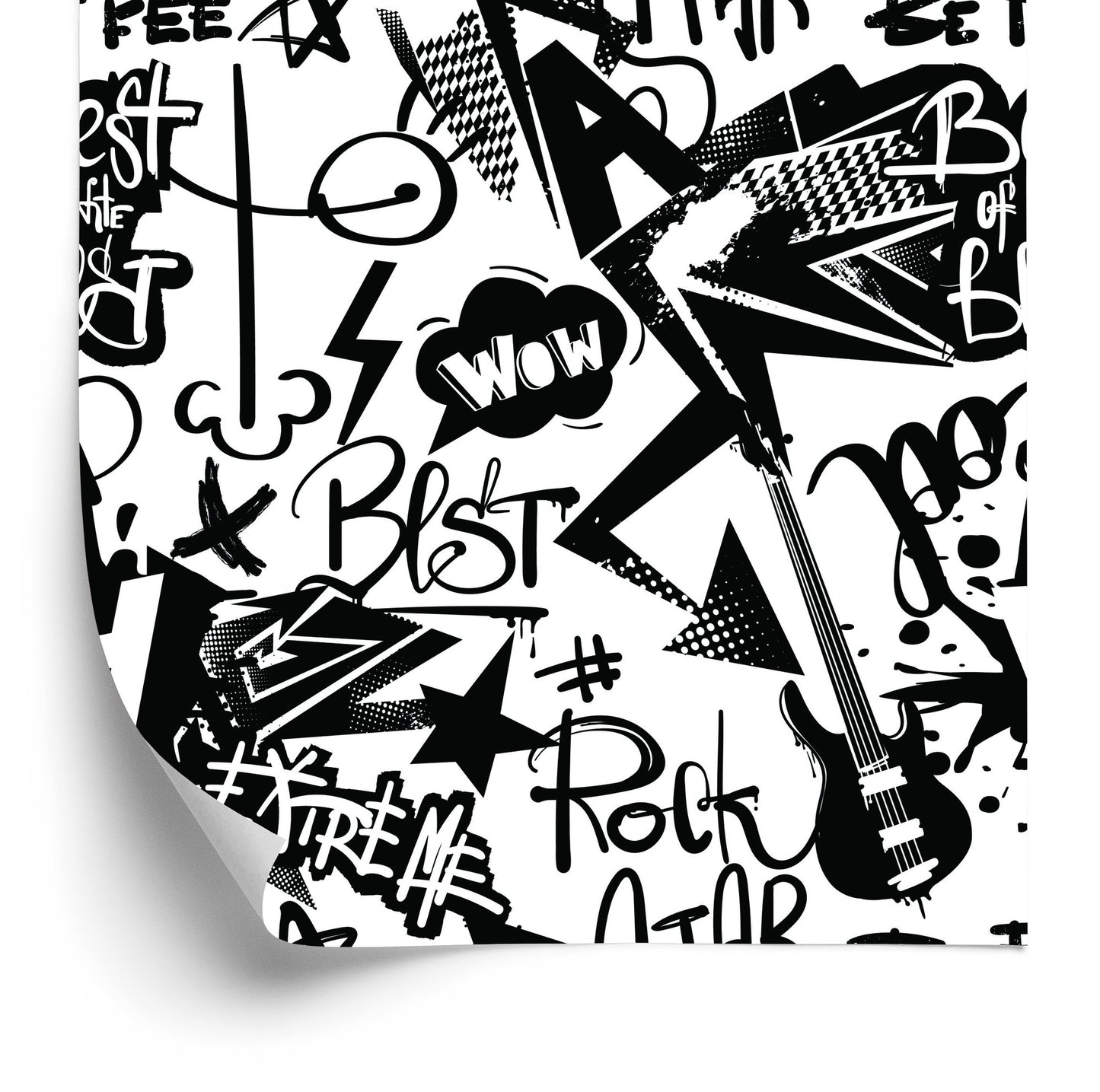 Wallpaper Graffiti With Guitars
