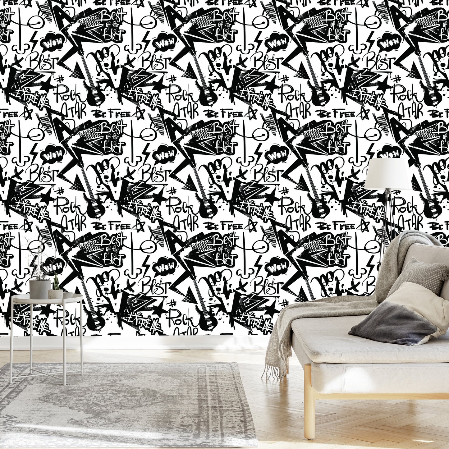 Wallpaper Graffiti With Guitars
