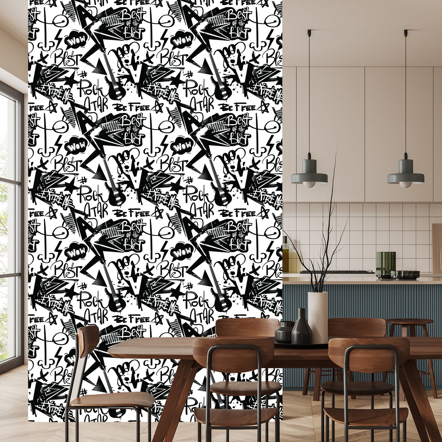 Wallpaper Graffiti With Guitars