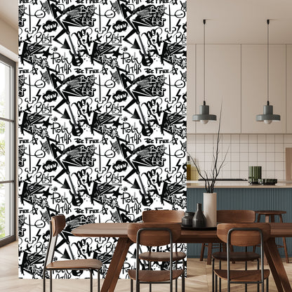 Wallpaper Graffiti With Guitars
