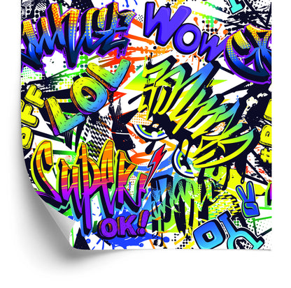 Wallpaper Colorful Graffiti Inscriptions