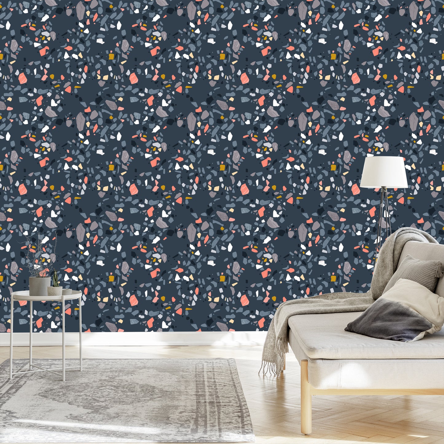 Wallpaper Terrazzo Fashionable Pattern