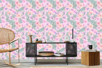 Wallpaper Flowers In Boho Style