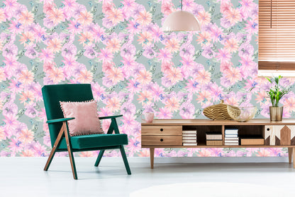 Wallpaper Flowers In Boho Style