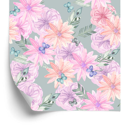 Wallpaper Flowers In Boho Style
