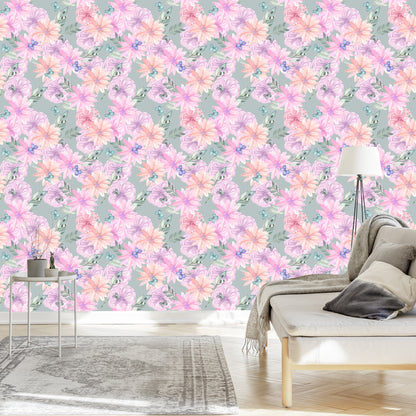 Wallpaper Flowers In Boho Style
