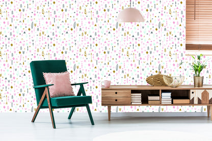 Wallpaper Arrows With Feathers In Boho Style