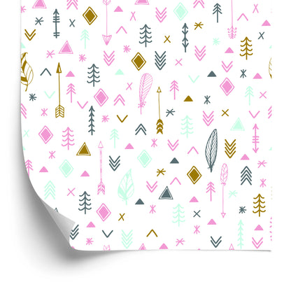 Wallpaper Arrows With Feathers In Boho Style