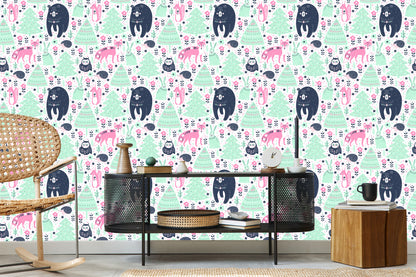 Wallpaper For Children - Forest Animals