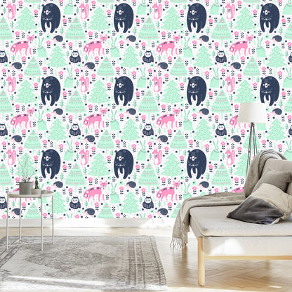 Wallpaper For Children - Forest Animals